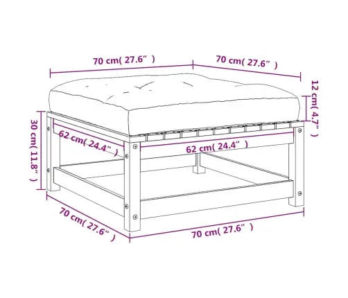 Dārza Soliņi Ar Matračiem, 2 Gab., Duglasa Egles Masīvkoks Vidaxl