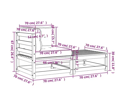 Dārza Stūra Dīvāns Ar Kājsoliņu Un Matračiem Vidaxl