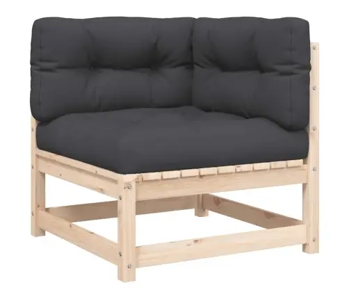 2-Vietīgs Dārza Dīvāns Ar Spilveniem, Priedes Masīvkoks Vidaxl