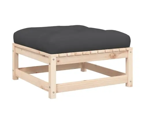 Dārza Dīvāns Ar Kājsoliņu Un Matračiem, Priedes Masīvkoks Vidaxl