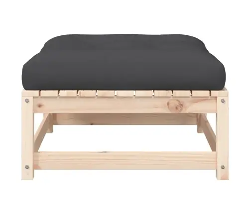 Dārza Dīvāns Ar Kājsoliņu Un Matračiem, Priedes Masīvkoks Vidaxl