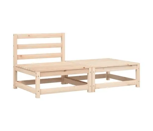 Dārza Dīvāns Ar Kājsoliņu Un Matračiem, Priedes Masīvkoks Vidaxl