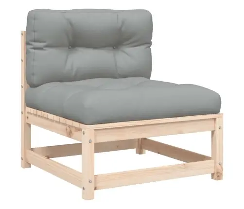Dārza Dīvāns Ar Kājsoliņu Un Matračiem, Priedes Masīvkoks Vidaxl