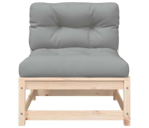 Dārza Dīvāns Ar Kājsoliņu Un Matračiem, Priedes Masīvkoks Vidaxl