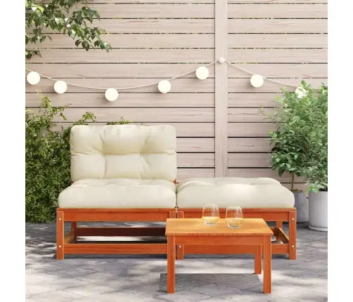 Dārza Dīvāns Ar Kājsoliņu Un Matračiem, Priedes Masīvkoks Vidaxl