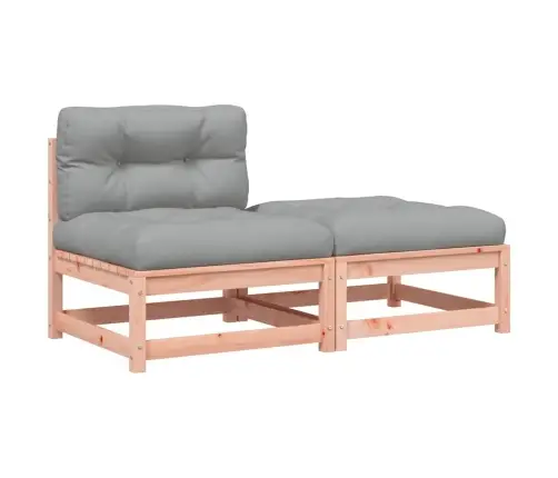 Dārza Dīvāns Ar Kājsoliņu Un Matračiem, Priedes Masīvkoks Vidaxl