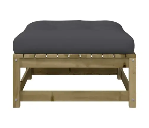 Dārza Dīvāns Ar Kājsoliņu Un Matračiem, Priedes Masīvkoks Vidaxl