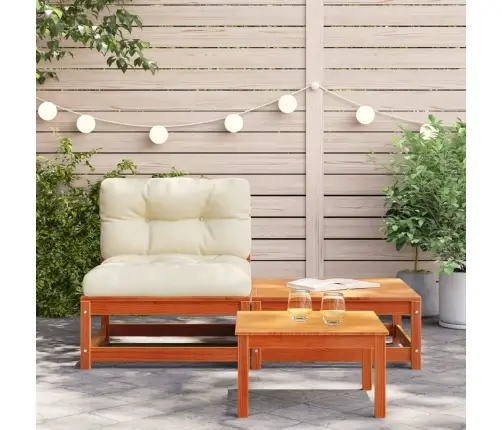 Dārza Dīvāns Ar Kājsoliņu Un Matračiem, Priedes Masīvkoks Vidaxl