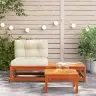 Dārza Dīvāns Ar Kājsoliņu Un Matračiem, Priedes Masīvkoks Vidaxl