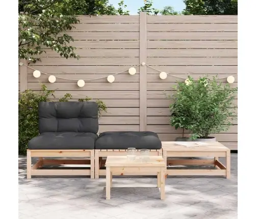 Dārza Dīvāns Ar Kājsoliņu Un Matračiem Vidaxl