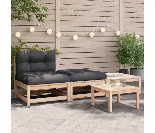 Dārza Dīvāns Ar Kājsoliņu Un Matračiem Vidaxl