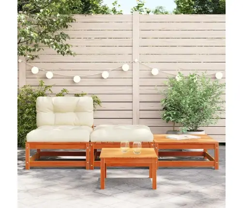 Dārza Dīvāns Ar Kājsoliņu Un Matračiem Vidaxl