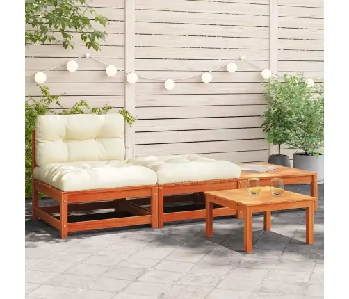 Dārza Dīvāns Ar Kājsoliņu Un Matračiem Vidaxl