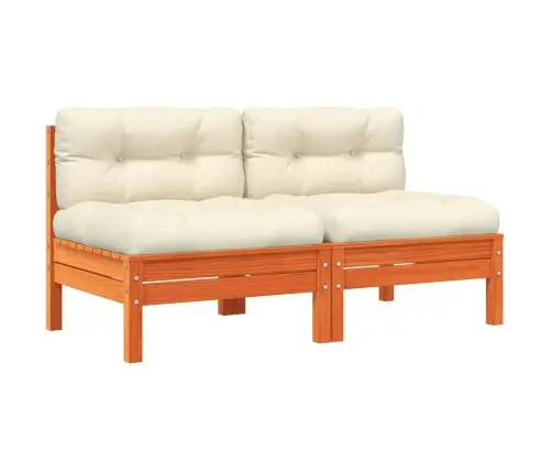 Sodo Sofos Dalys Su Pagalvėlėmis, 2Vnt., Vaško Rudos, Pušis