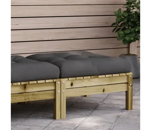 Dārza Soliņš Ar Matraci, Impregnēts Priedes Masīvkoks Vidaxl