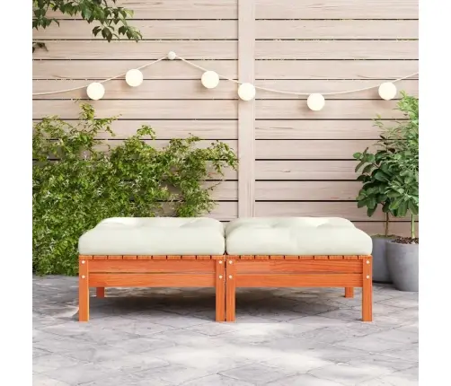 Dārza Soli Ar Matračiem, 2 Gab., Vaska Brūnas Priedes Koks Vidaxl Dārza Soli Ar Matračiem, 2 Gab., Vaska Brūnas Priedes Koks Vidaxl