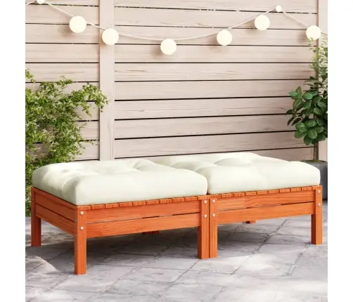 Dārza Soli Ar Matračiem, 2 Gab., Vaska Brūnas Priedes Koks Vidaxl Dārza Soli Ar Matračiem, 2 Gab., Vaska Brūnas Priedes Koks Vidaxl