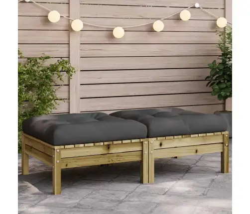 Sodo Pakojos Su Pagalvėlėmis, 2Vnt., Impregnuota Pušies Mediena Sodo Pakojos Su Pagalvėlėmis, 2Vnt., Impregnuota Pušies Mediena