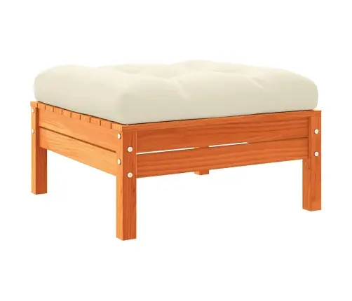 3-Vietīgs Dārza Dīvāns Ar Kājsoliņu Un Matračiem Vidaxl