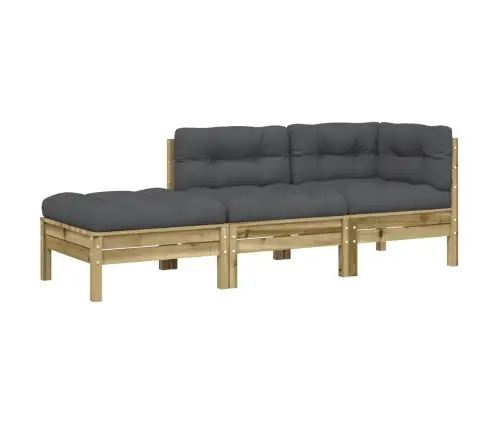 Trivietė Sodo Sofa Su Pagalvėlėmis Ir Pakoja Trivietė Sodo Sofa Su Pagalvėlėmis Ir Pakoja