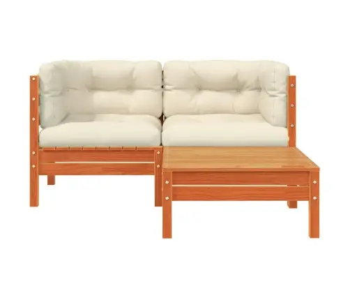 2-Vietīgs Dārza Dīvāns Ar Kājsoliņu Un Matračiem Vidaxl