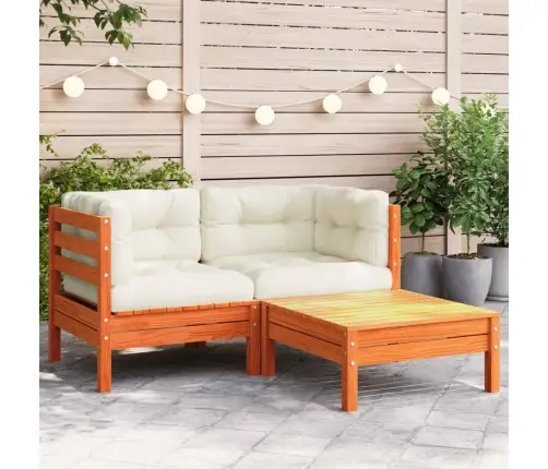 2-Vietīgs Dārza Dīvāns Ar Kājsoliņu Un Matračiem Vidaxl