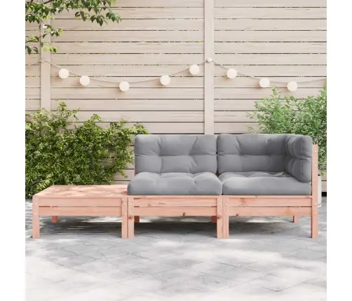 Dārza Dīvāns Ar Matračiem Un Kājsoliņu, Duglasa Egles Masīvkoks Vidaxl
