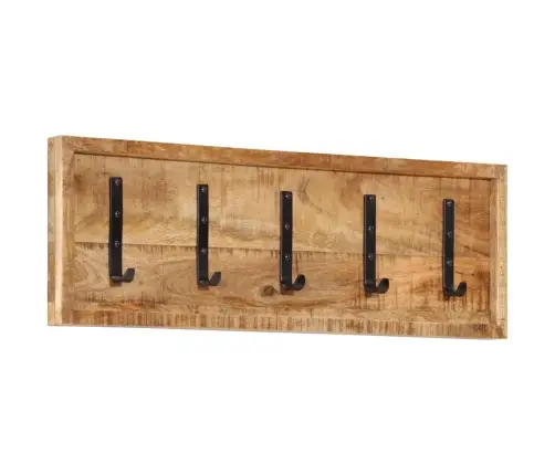 Sienas Drēbju Pakaramais Ar 5 Āķiem, Mango Masīvkoks Vidaxl