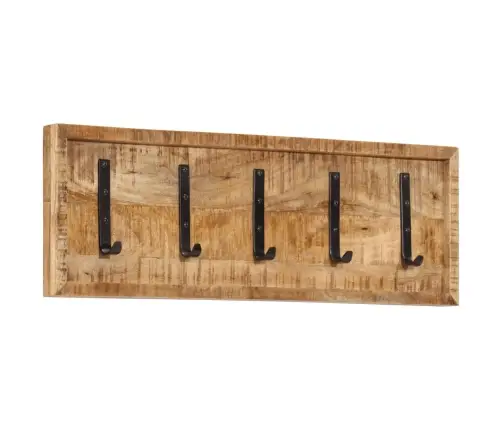 Sienas Drēbju Pakaramais Ar 5 Āķiem, Mango Masīvkoks Vidaxl