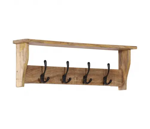 Sienas Drēbju Pakaramais Ar 4 Āķiem, Mango Masīvkoks Vidaxl
