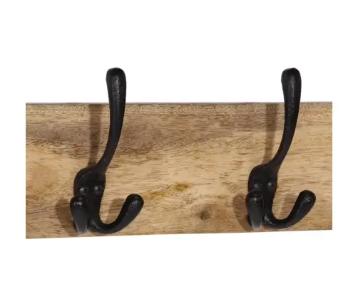 Sienas Drēbju Pakaramais Ar 4 Āķiem, Mango Masīvkoks Vidaxl