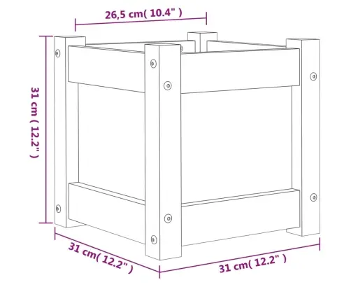 Dārza Puķu Kastes, 2 Gab., Vaska Brūnas, Priedes Masīvkoks Vidaxl