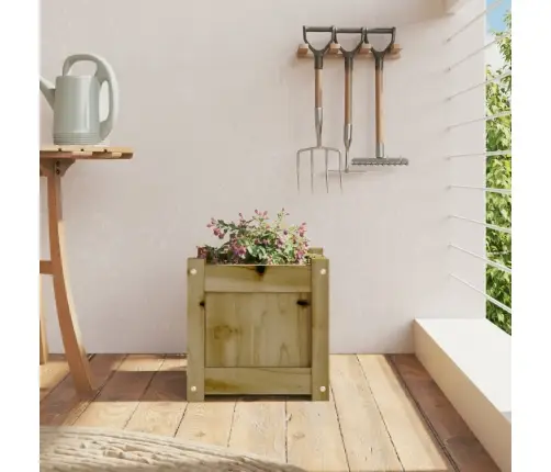 Dārza Puķu Kaste, 31X31X31 Cm, Impregnēts Priedes Koks Vidaxl