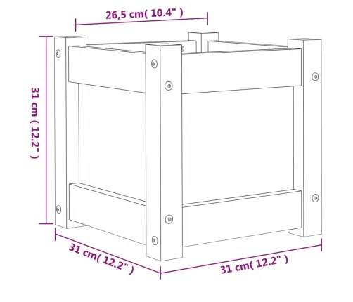 Aia Taimekastid 2 Tk, Immutatud Männipuit