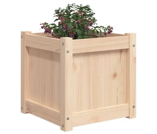 Dārza Puķu Kaste, 40X40X40 Cm, Priedes Masīvkoks Vidaxl