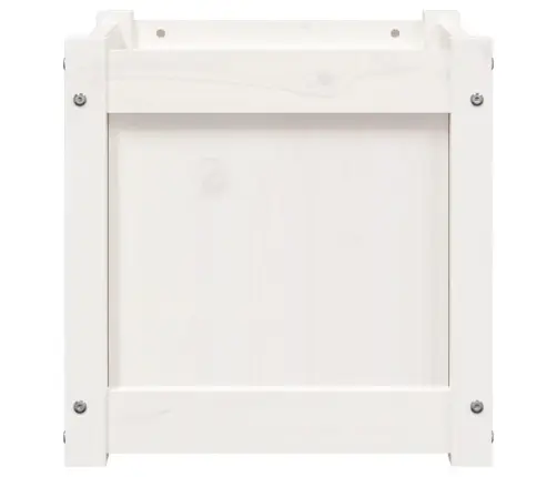 Dārza Puķu Kaste, Balts, 40X40X40 Cm, Priedes Masīvkoks Vidaxl