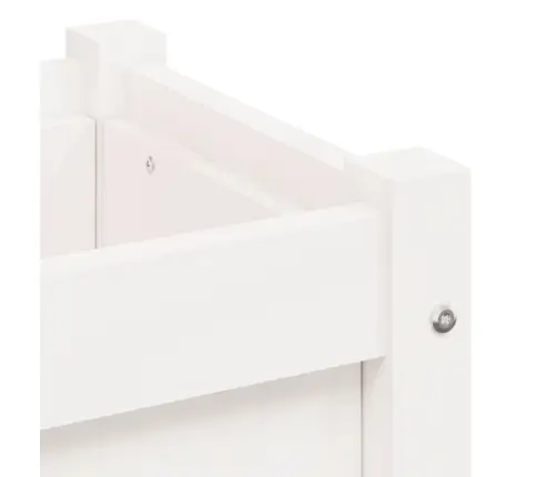 Dārza Puķu Kaste, Balts, 40X40X40 Cm, Priedes Masīvkoks Vidaxl