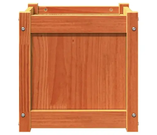 Dārza Puķu Kaste, Vaska Brūnas, 40X40X40 Cm, Priedes Masīvkoks Vidaxl