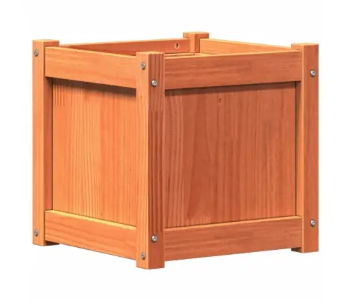 Dārza Puķu Kaste, Vaska Brūnas, 40X40X40 Cm, Priedes Masīvkoks Vidaxl