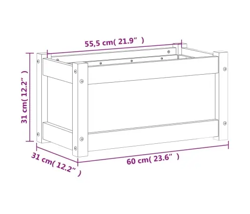 Aia Taimekast, 60 X 31 X 31 cm Ebatsuuga Puit