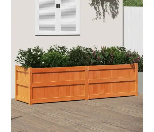 Dārza Puķu Kaste, Vaska Brūnas, 180X50X50 Cm, Priedes Masīvkoks Vidaxl