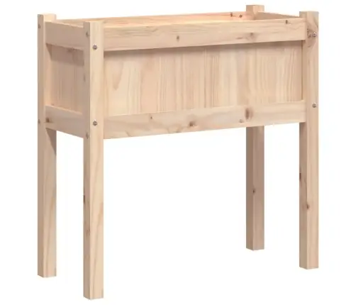 Sodo Lovelis Su Kojelėmis, 70X31X70cm Pušies Medienos Masyvas