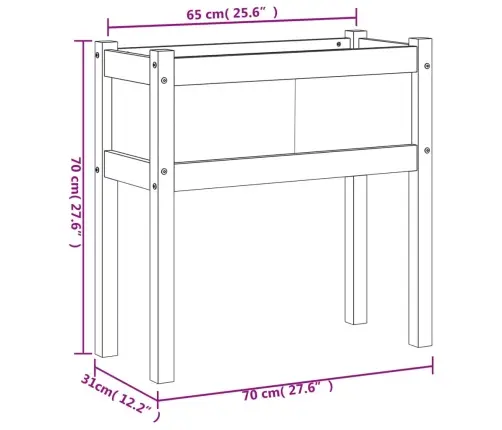 Dārza Puķu Kastes Ar Kājām, 2 Gab., Priedes Masīvkoks Vidaxl