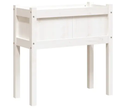 Jalgadega Aia Taimekast, Valge, 70 X 31 X 70 cm Männipuit