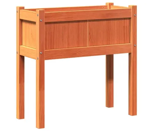 Dārza Puķu Kaste Ar Kājām, Vaska Brūnas, 70X31X70 Cm, Priede Vidaxl