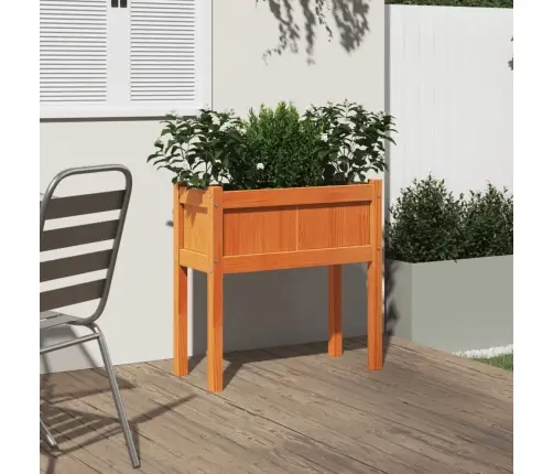 Dārza Puķu Kaste Ar Kājām, Vaska Brūnas, 70X31X70 Cm, Priede Vidaxl