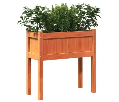 Dārza Puķu Kaste Ar Kājām, Vaska Brūnas, 70X31X70 Cm, Priede Vidaxl