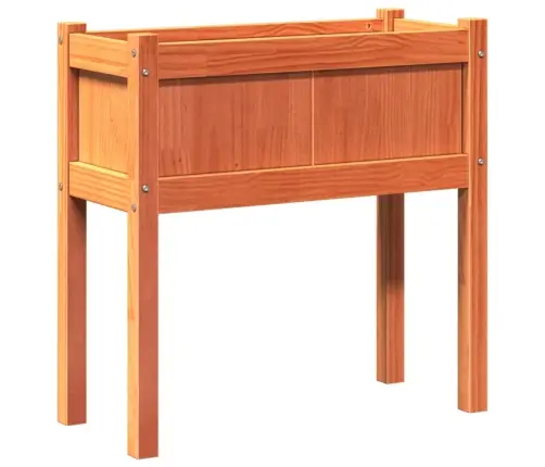 Dārza Puķu Kaste Ar Kājām, Vaska Brūnas, 70X31X70 Cm, Priede Vidaxl