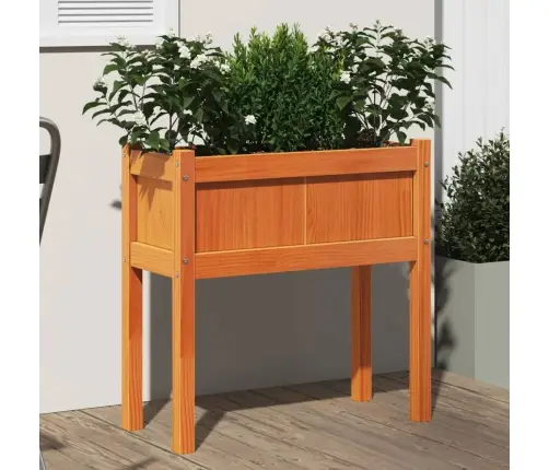 Dārza Puķu Kaste Ar Kājām, Vaska Brūnas, 70X31X70 Cm, Priede Vidaxl