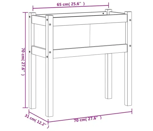 Dārza Puķu Kastes Ar Kājām, 2 Gab., Vaska Brūnas, Priedes Koks Vidaxl